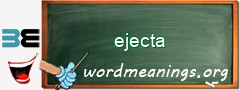 WordMeaning blackboard for ejecta